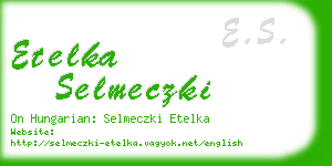 etelka selmeczki business card